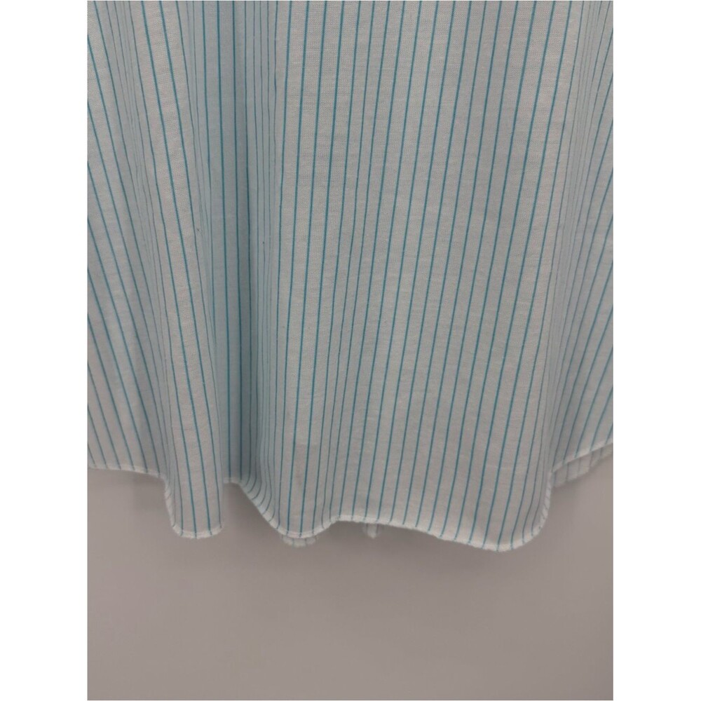 Petra Fashions Blue Pinstripe Mini Nightgown Dress Sleeveless Coastal Size Med - Picture 3 of 8